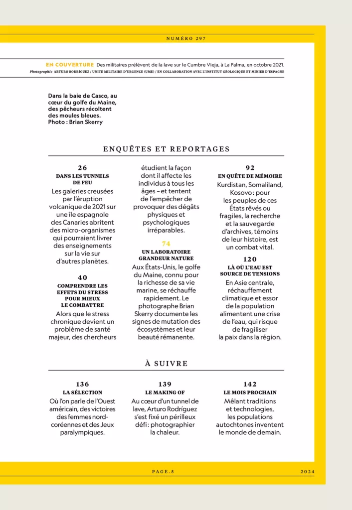 Sommaire du magazine National Geographic juin 2024