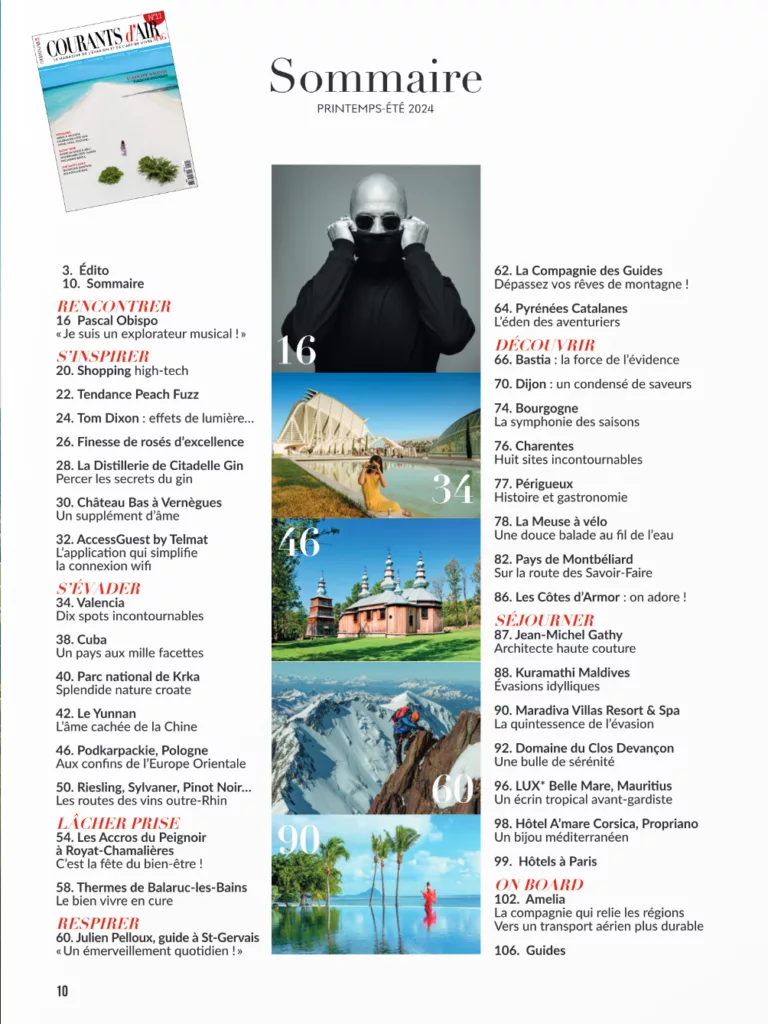 Sommaire du magazine Courants d’air n°11