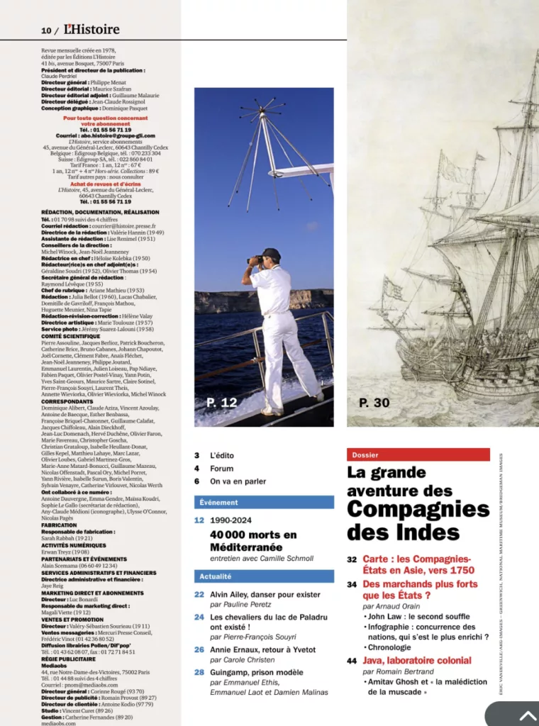 Sommaire du magazine L’Histoire octobre 2024