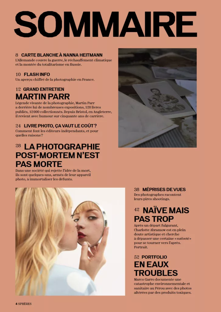 Sommaire du magazine Sphères n°18