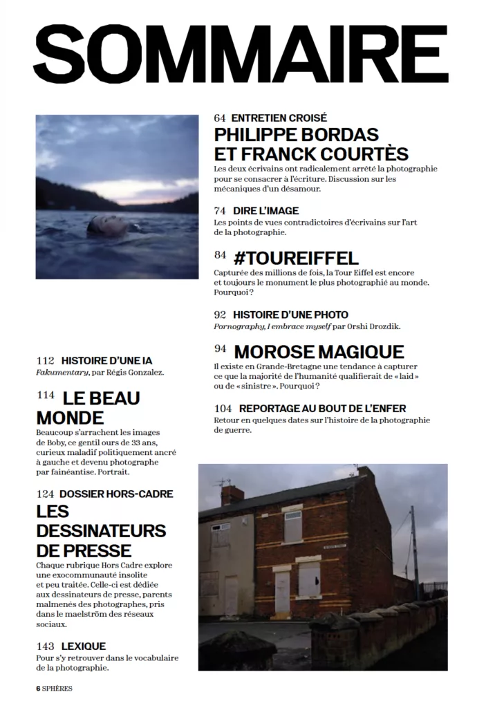 Sommaire du magazine Sphères n°18