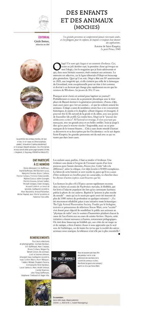 Éditorial du magazine Espèces juin – août 2025