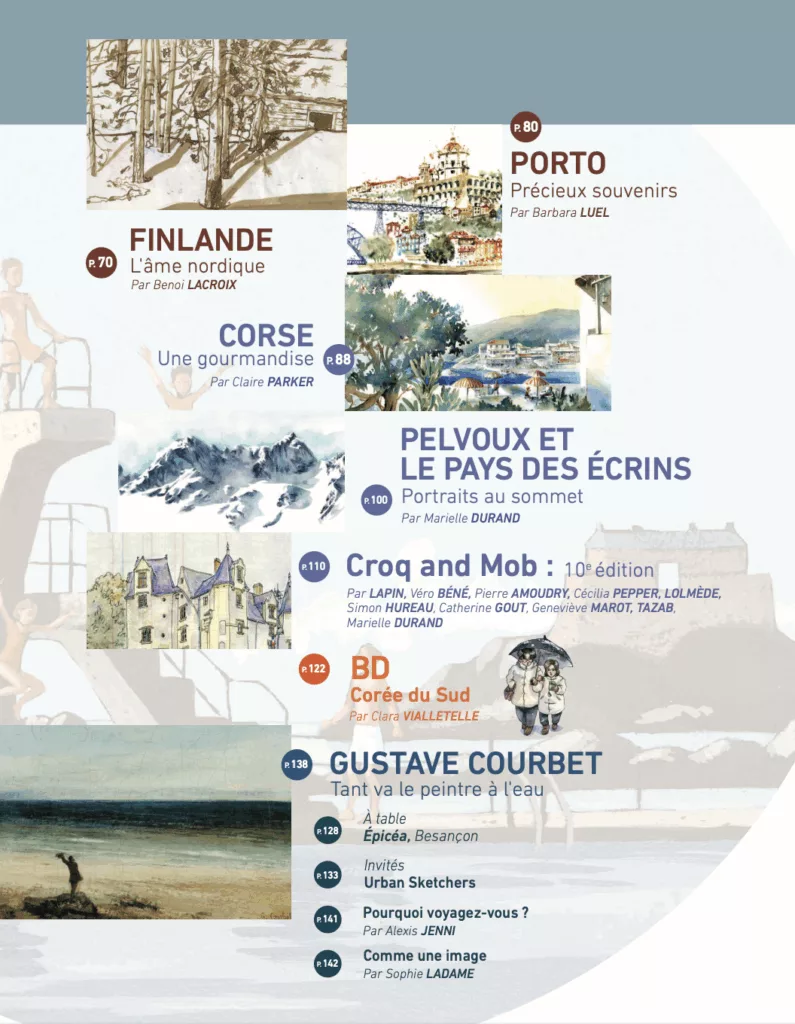 Sommaire du magazine Carnets d’ailleurs juin – août 2025