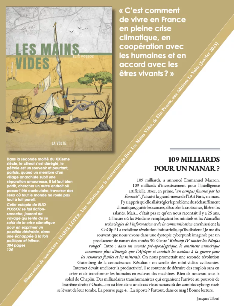 Éditorial du magazine Low-tech journal mai – juin 2025