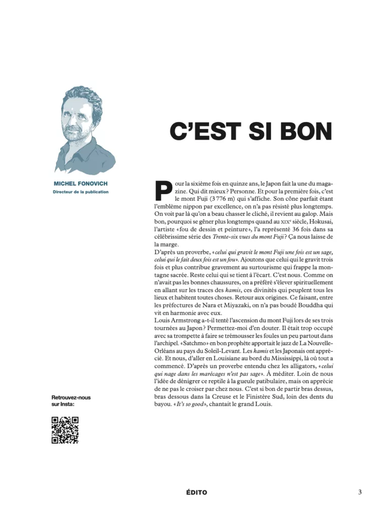 Éditorial du magazine A R le nouveau voyageur été 2025