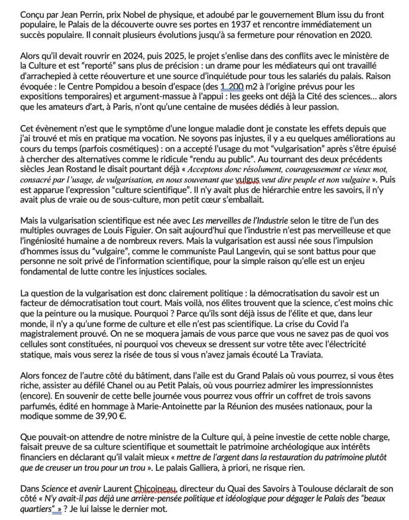 Éditorial du magazine Espèces septembre – novembre 2025