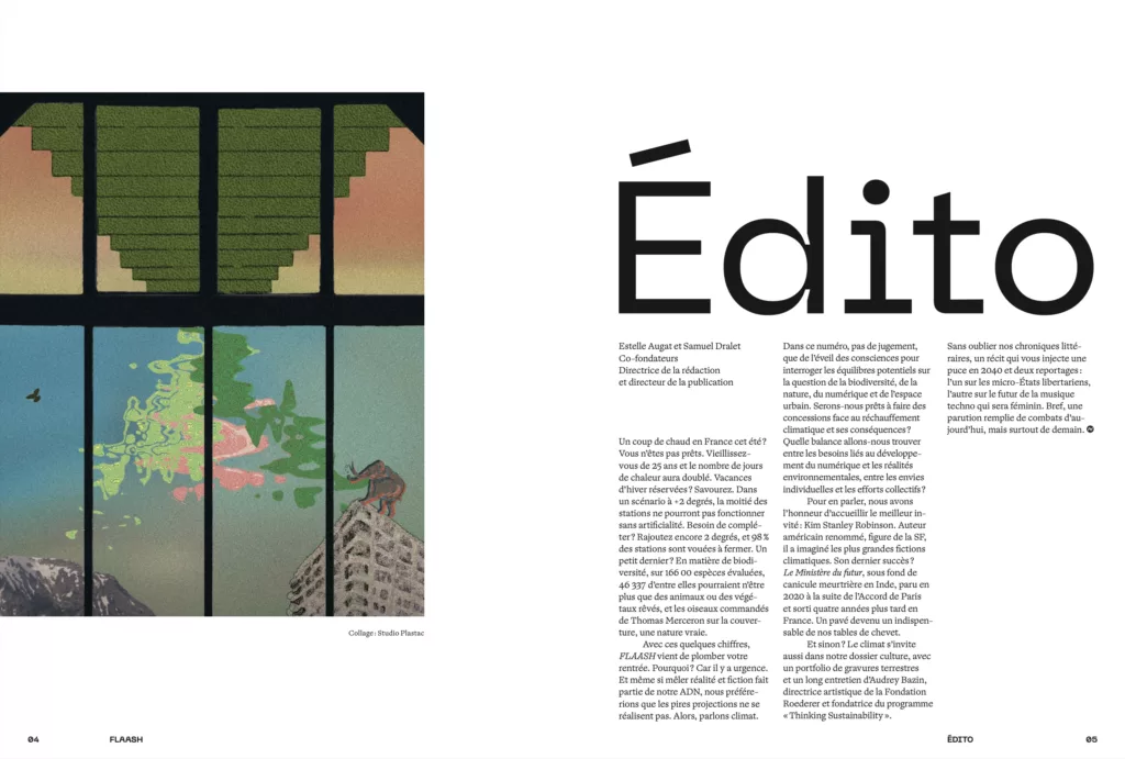 Éditorial du magazine Flaash automne 2025