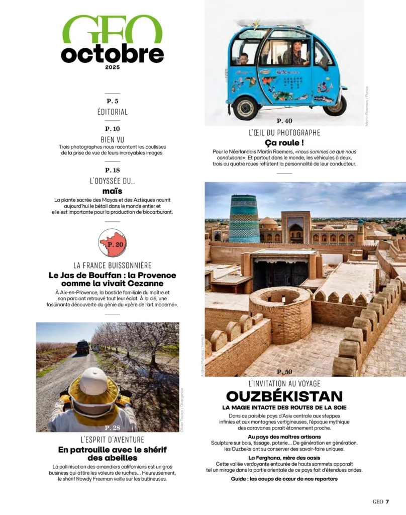 Sommaire du magazine GEO octobre 2025