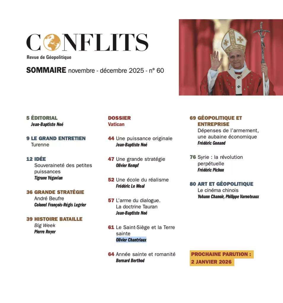 Sommaire du magazine Conflits novembre – décembre 2025