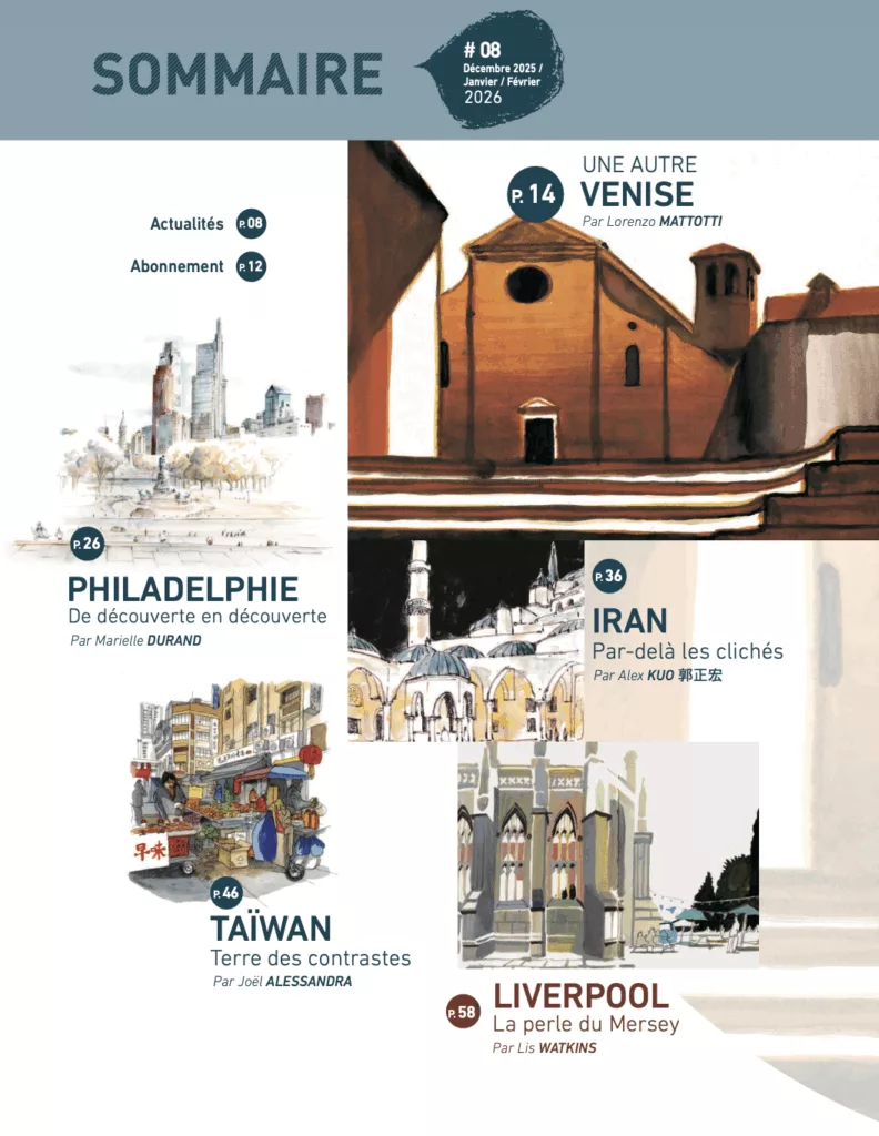 Sommaire du magazine Carnets d’ailleurs décembre 2025 – février 2026