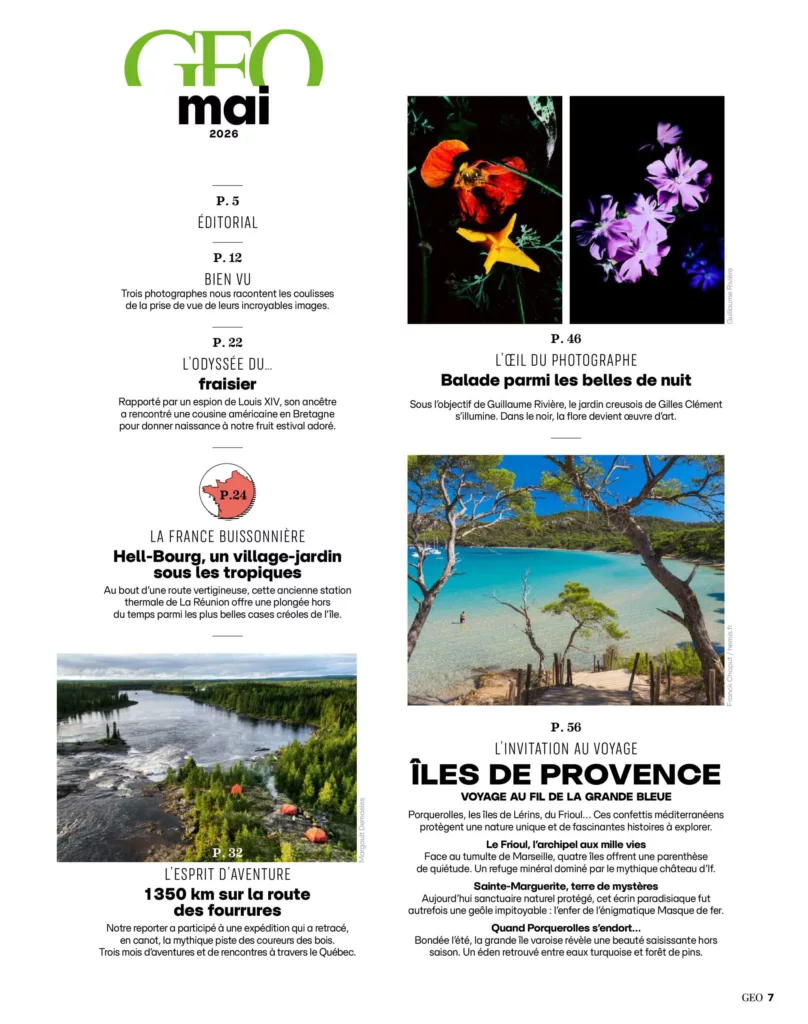 Sommaire du magazine GEO mai 2026